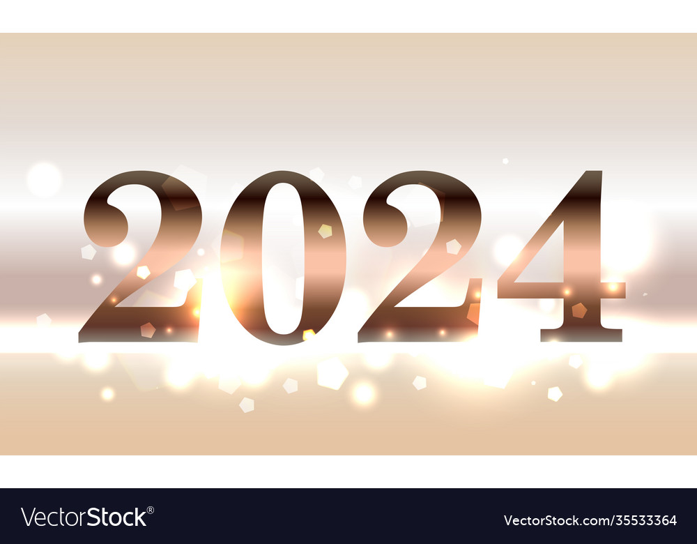 Year 2024 new concept Royalty Free Vector Image