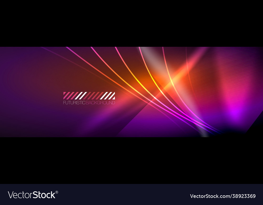 Neon dynamic beams abstract wallpaper Royalty Free Vector