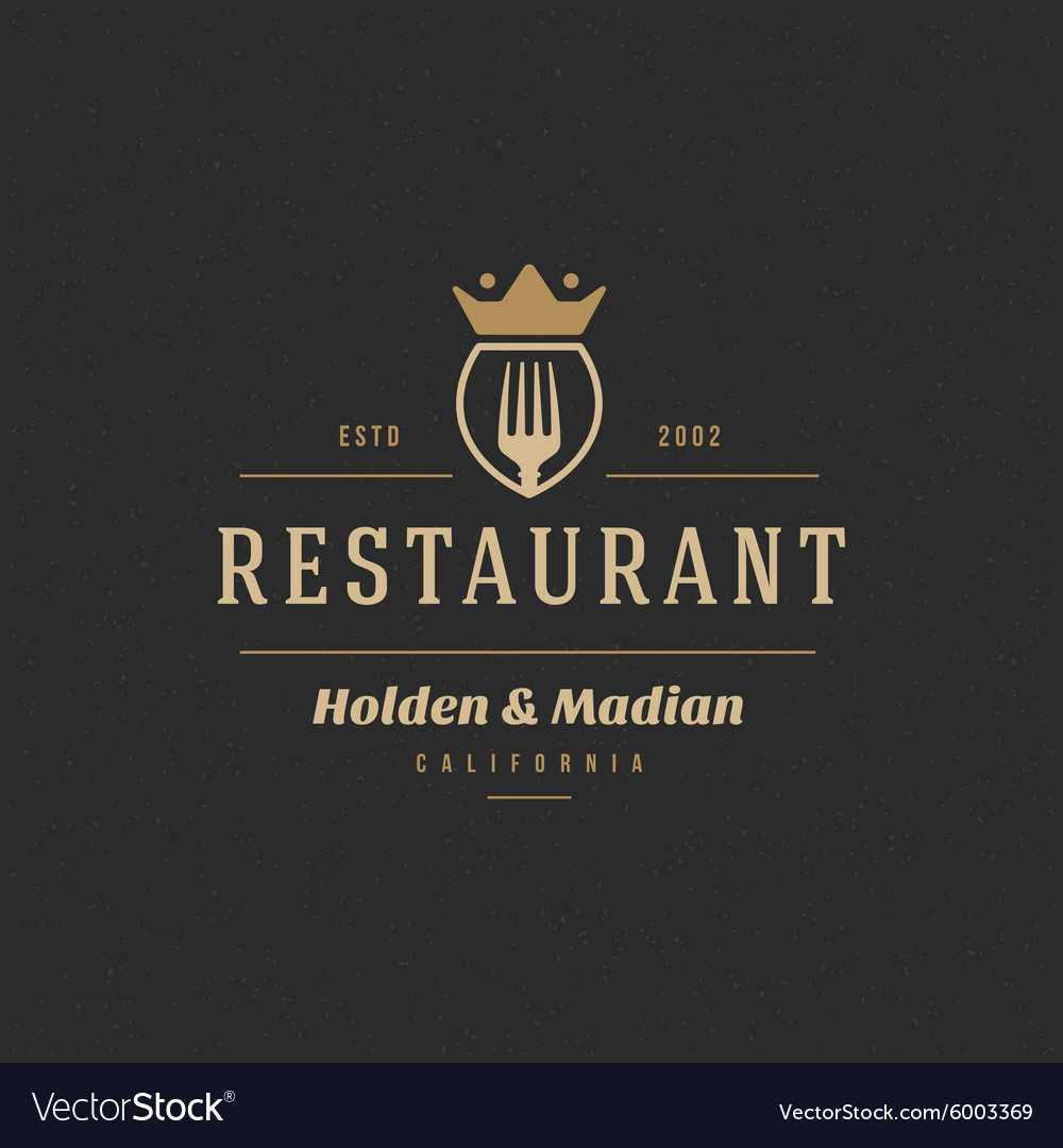 Restaurant shop design element Royalty Free Vector Image