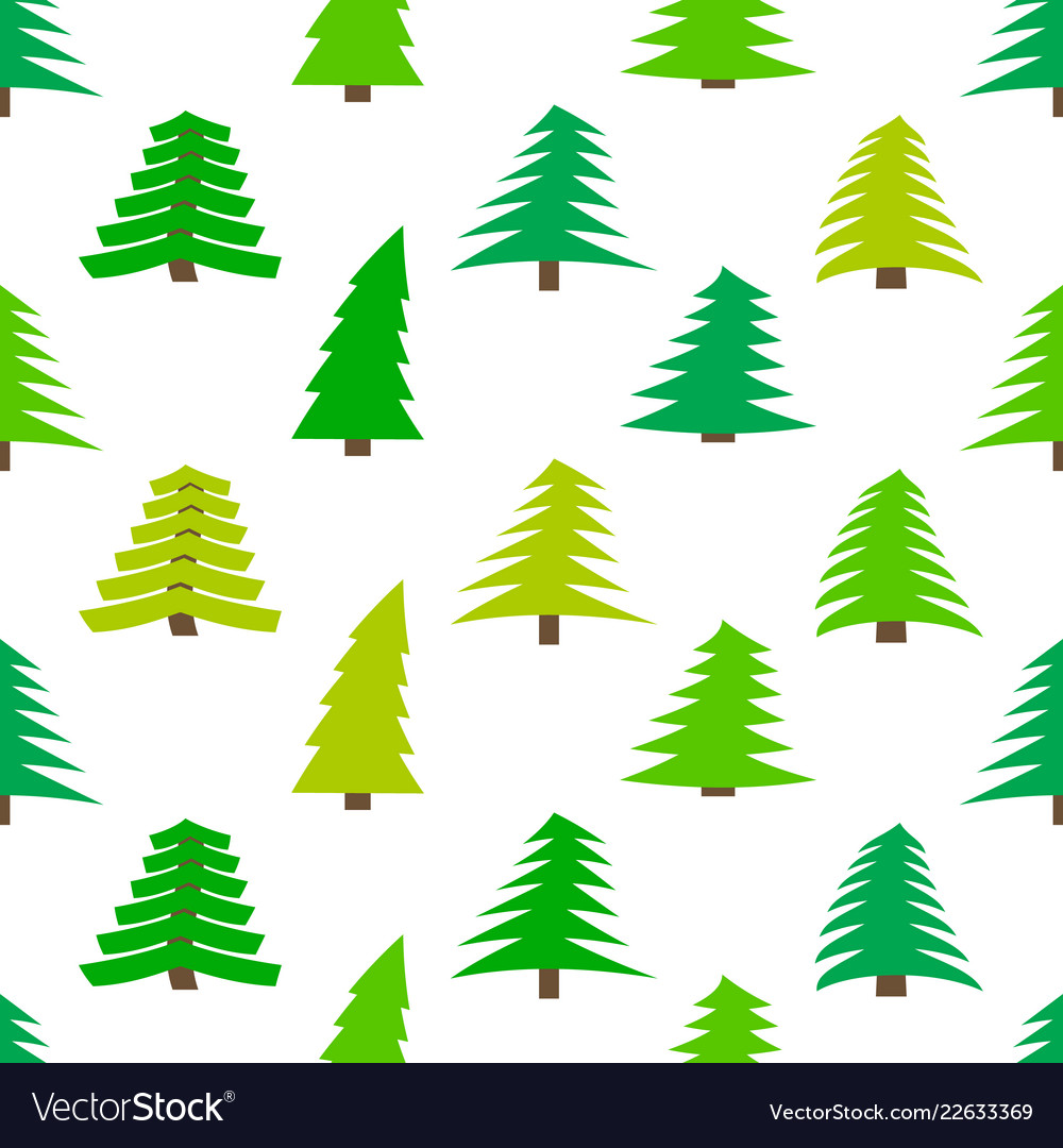 Seamless pattern with spruces Royalty Free Vector Image