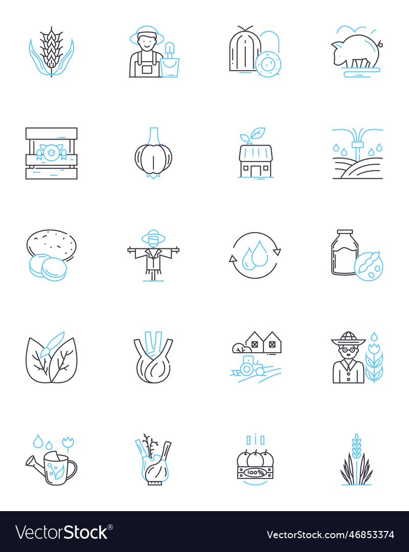 Alternative medicine linear icons set acupuncture