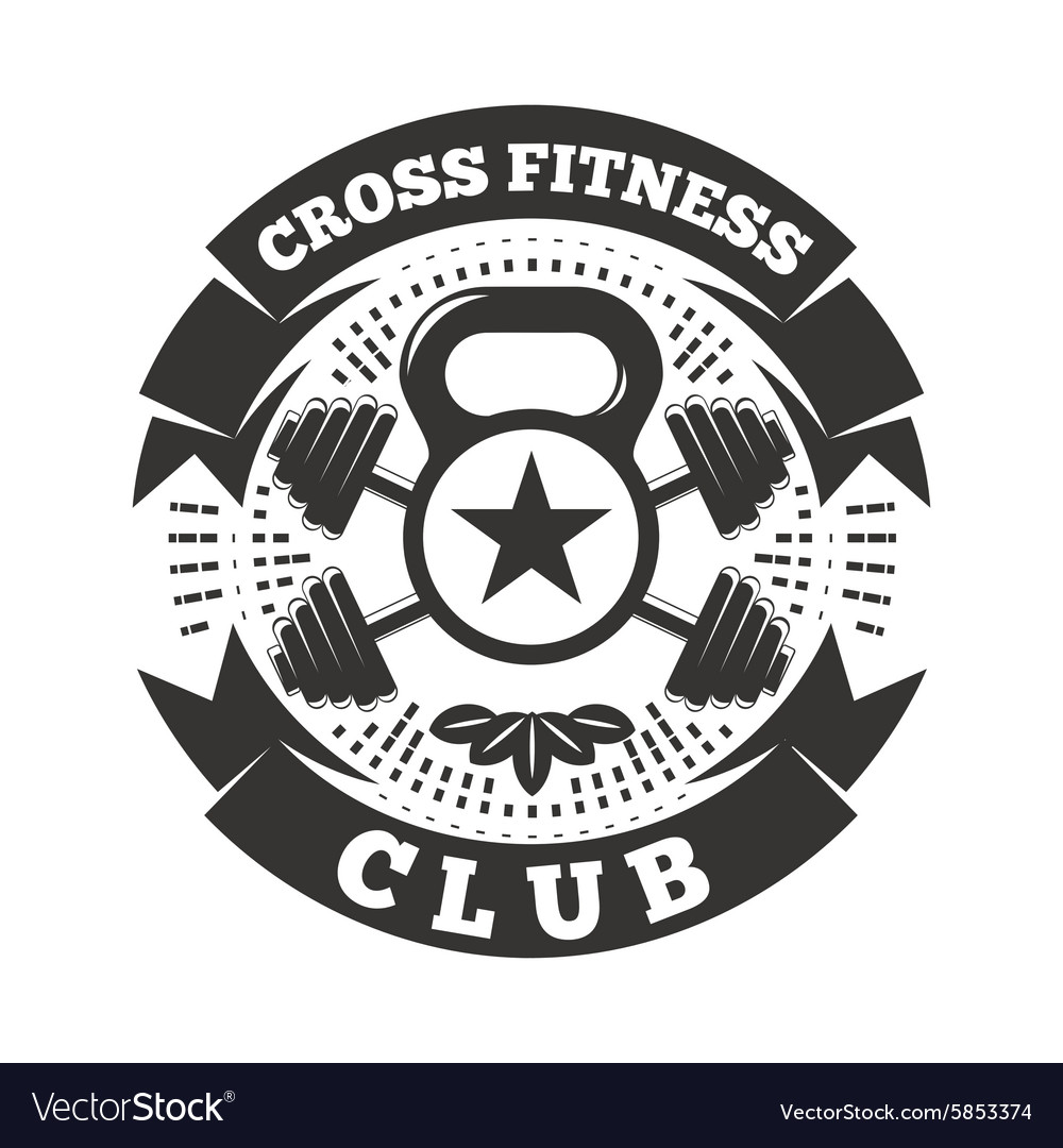 Cross fitness club Royalty Free Vector Image - VectorStock