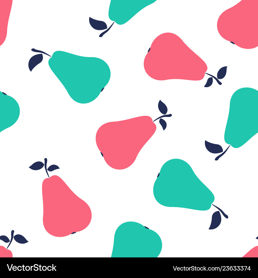Seamless pattern with pears Royalty Free Vector Image