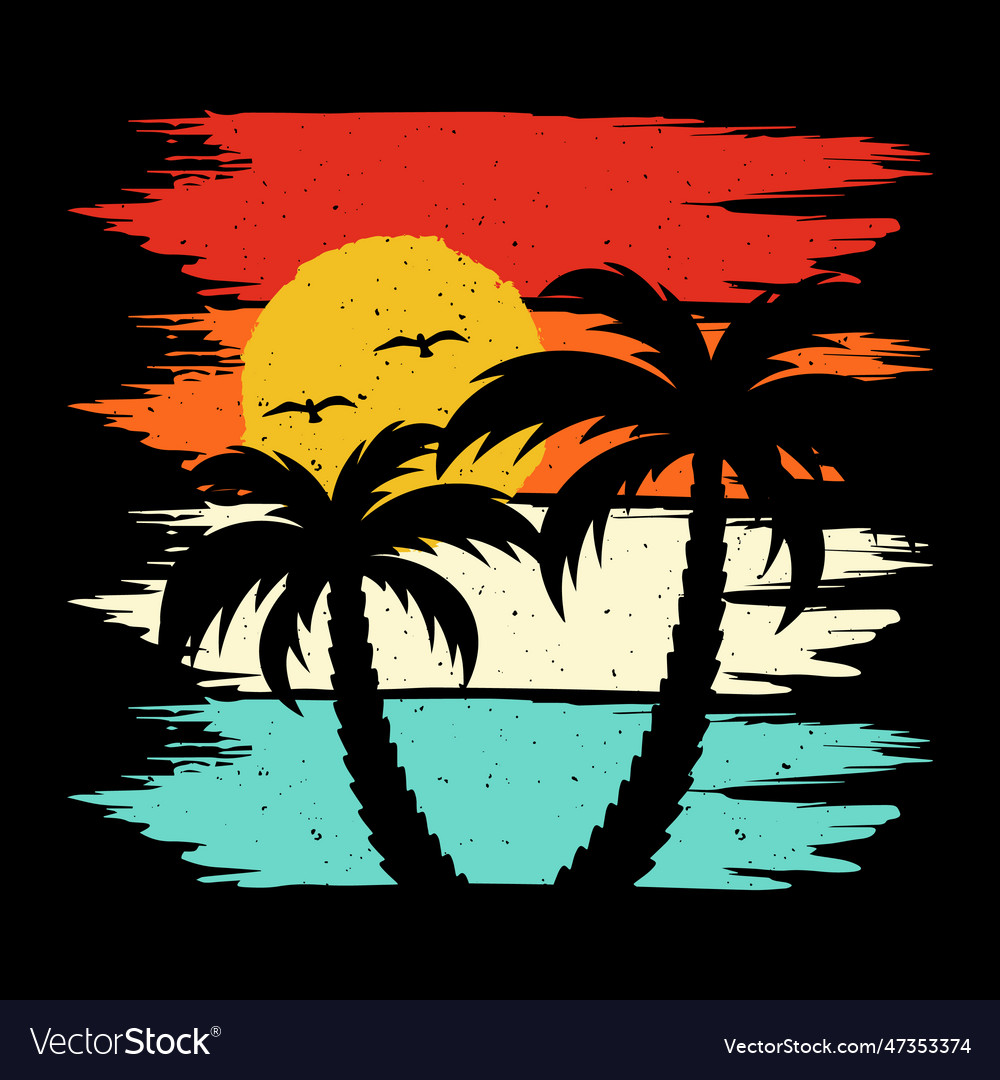 Surfing summer vacation t-shirt design