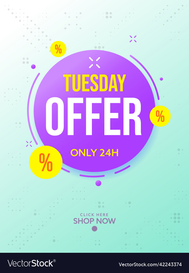 Tuesday offer sale banner template