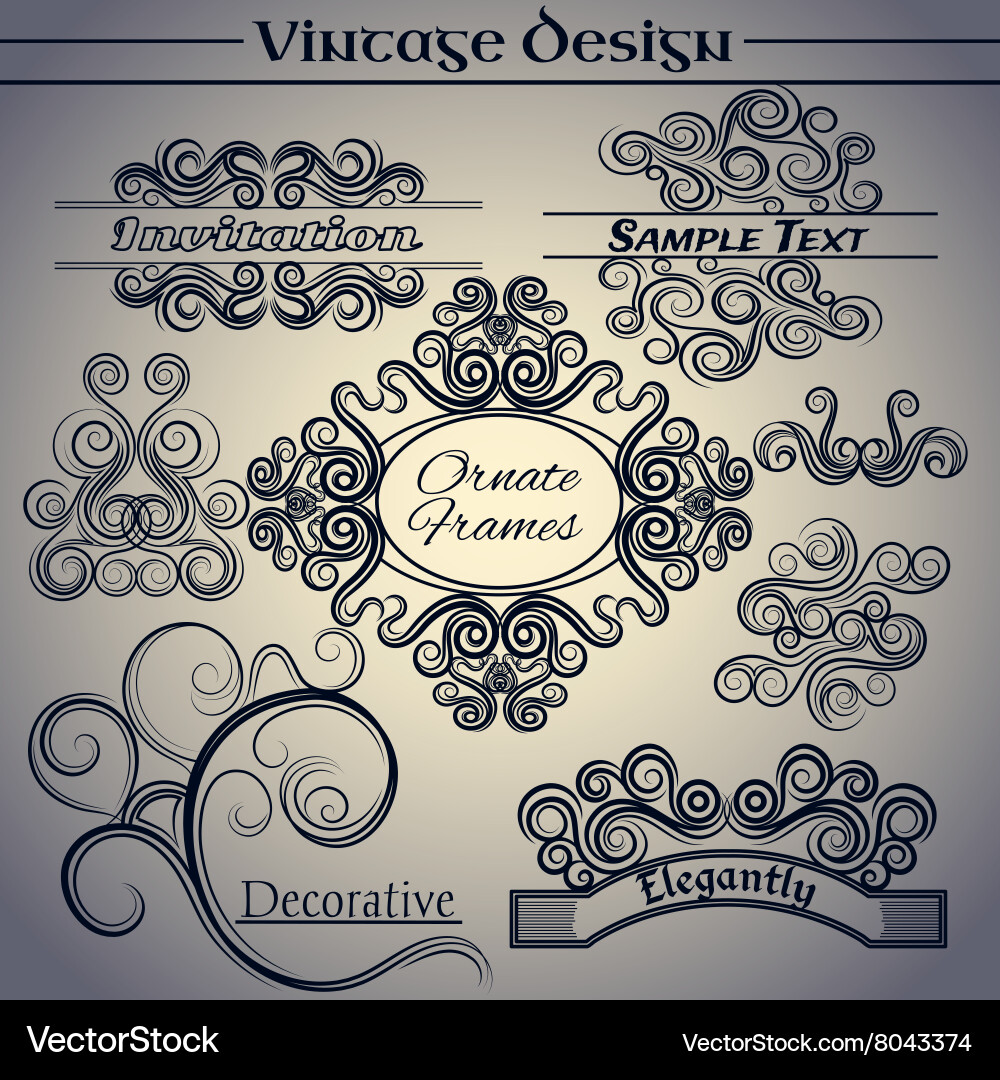 Vintage design elements Royalty Free Vector Image