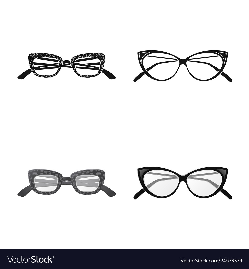 Design of glasses and frame logo Royalty Free Vector Image