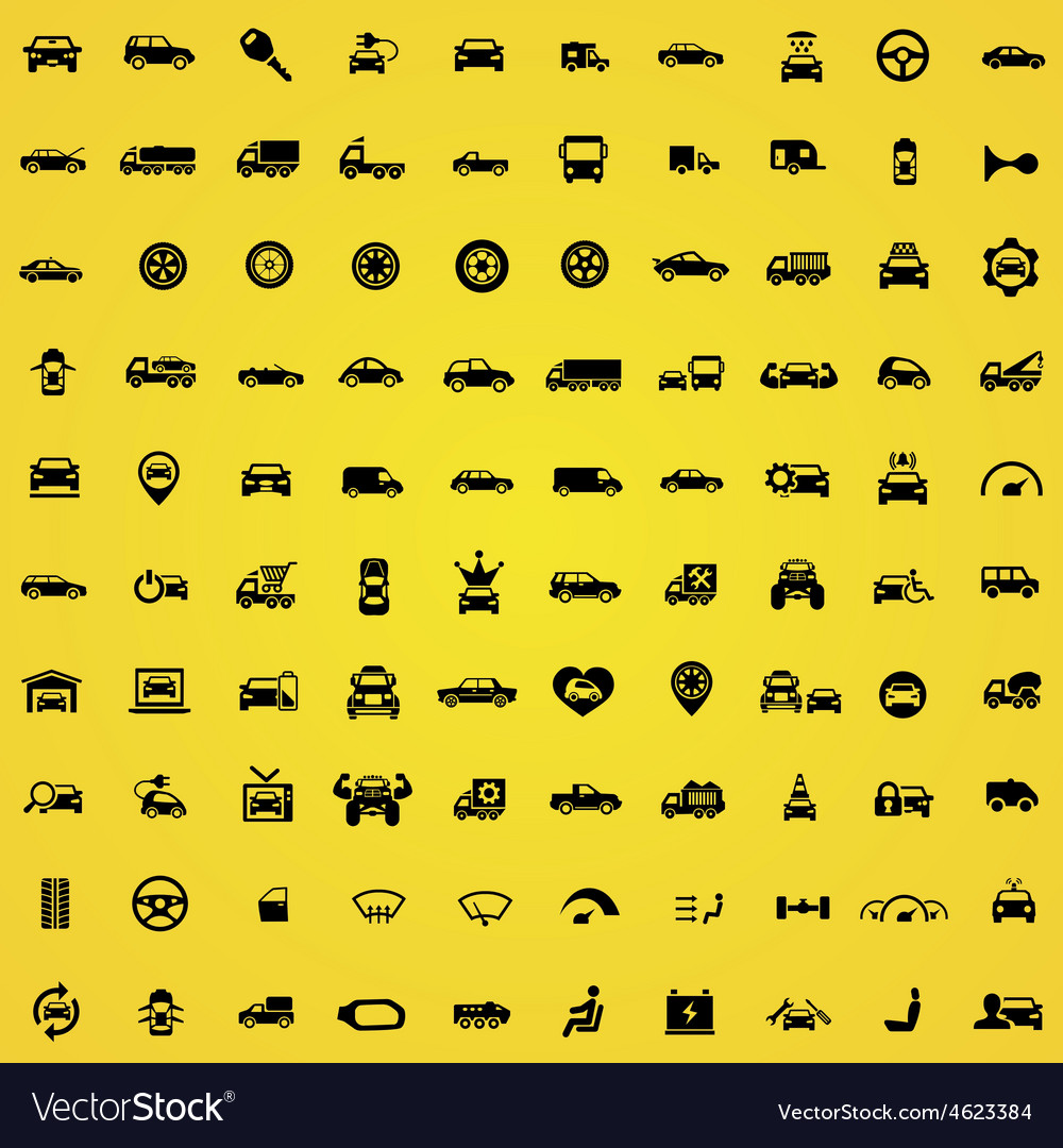 100 car icons