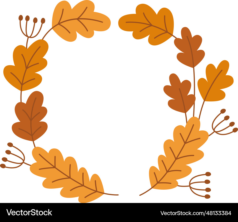 Autumn leaves frame Royalty Free Vector Image - VectorStock