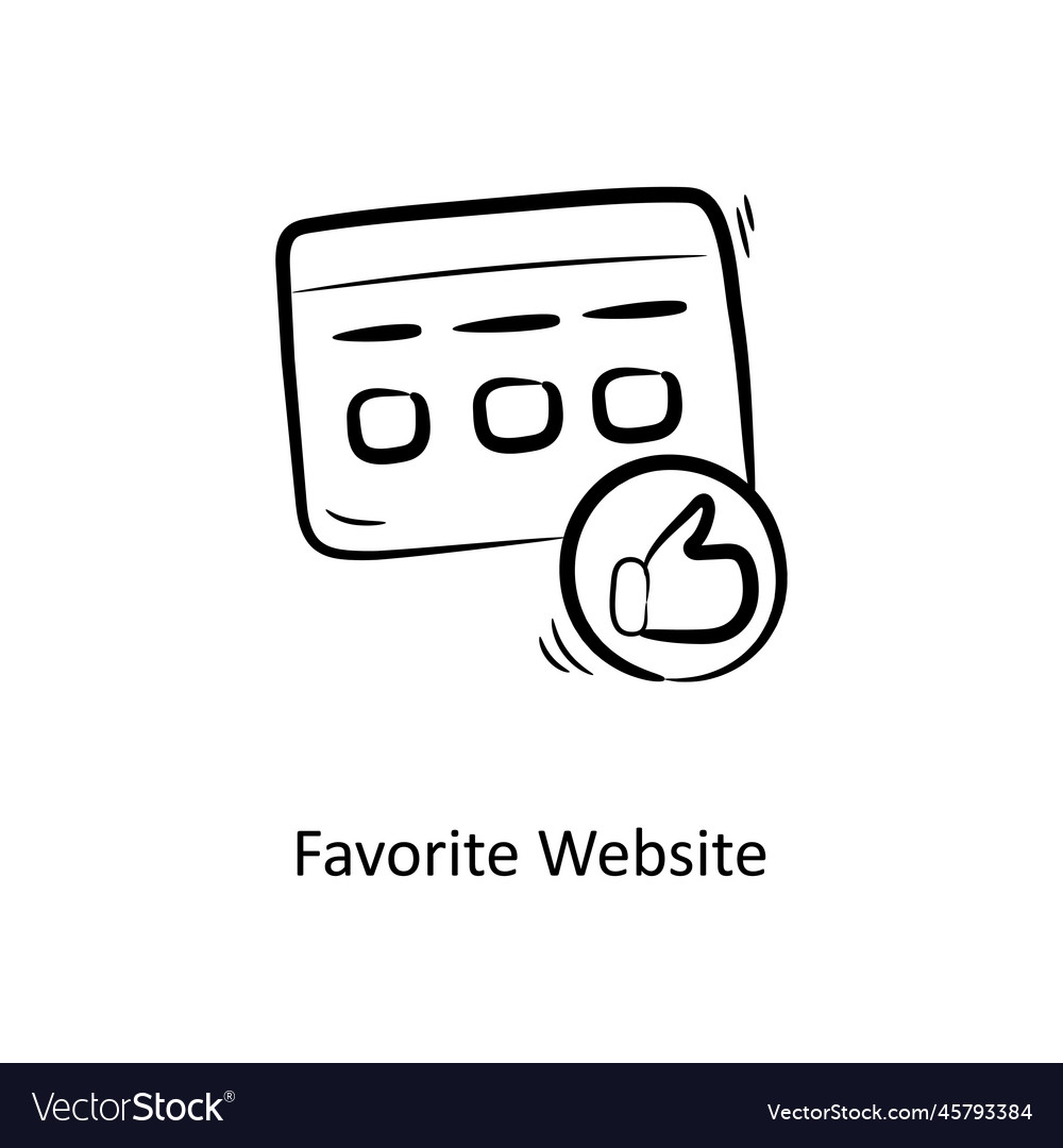 Favorite website outline icon design