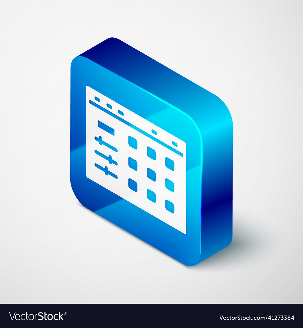 Isometric drum machine icon isolated on grey Vector Image