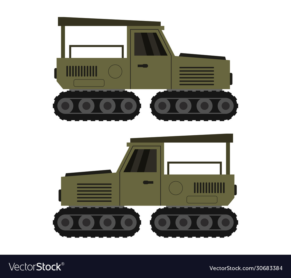 Military jeep icon in on white background