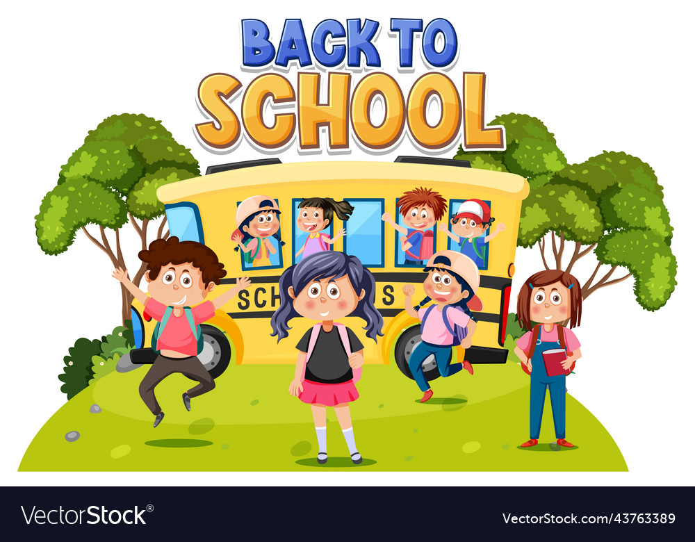 Back to school with student kids