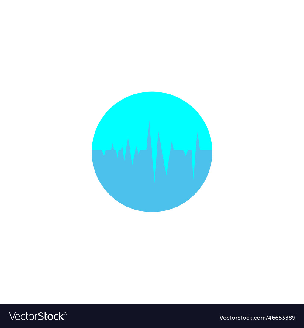 Circle ice geometric symbol simple logo Royalty Free Vector