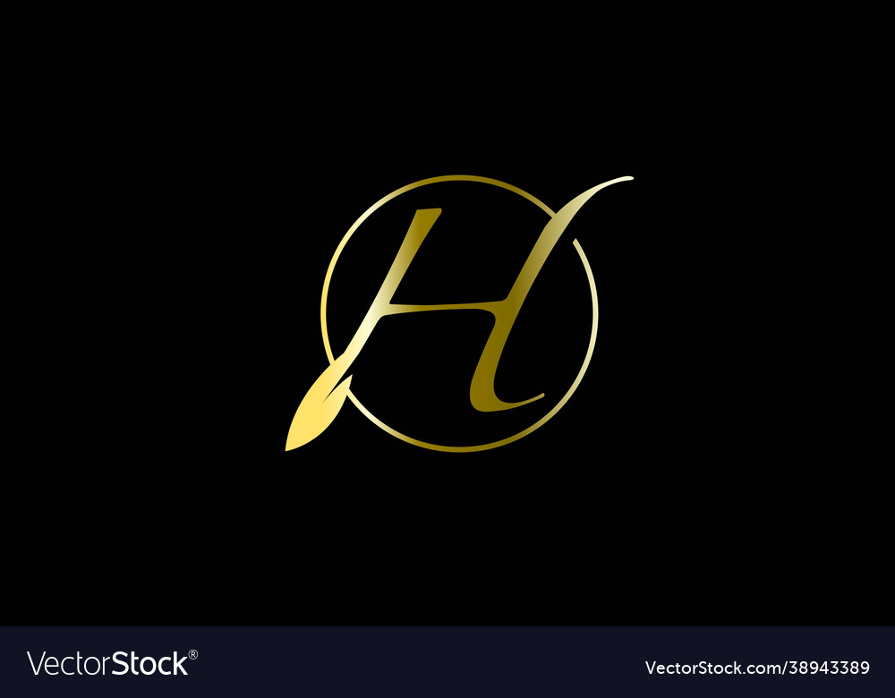 Circle letter h typography font logo simple floris