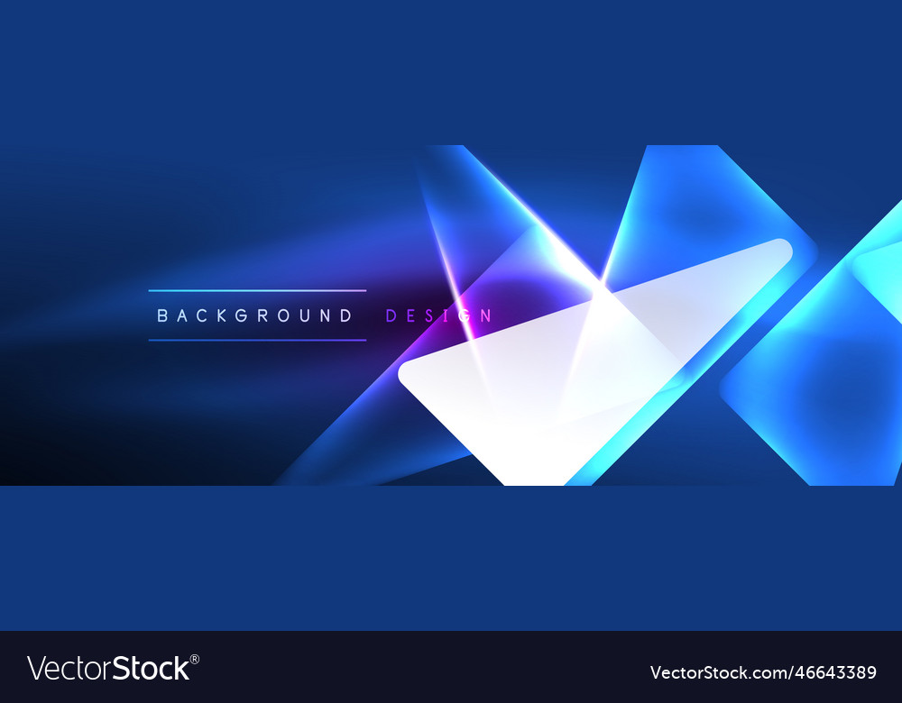 Neon lights hacking geometric background virtual Vector Image