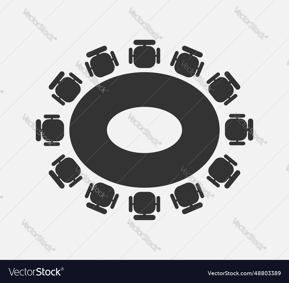 Oval Table Royalty Free Vector Image - Vectorstock