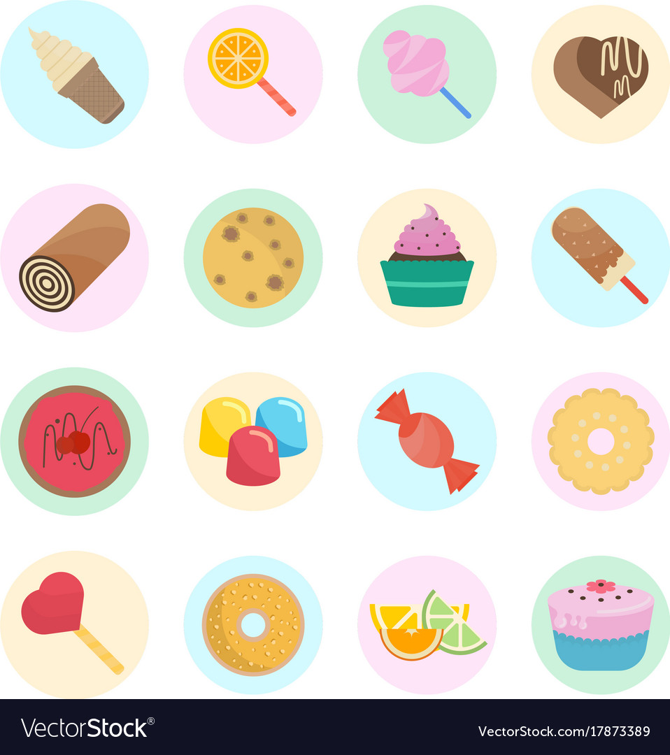 Set Of Candy Royalty Free Vector Image Vectorstock