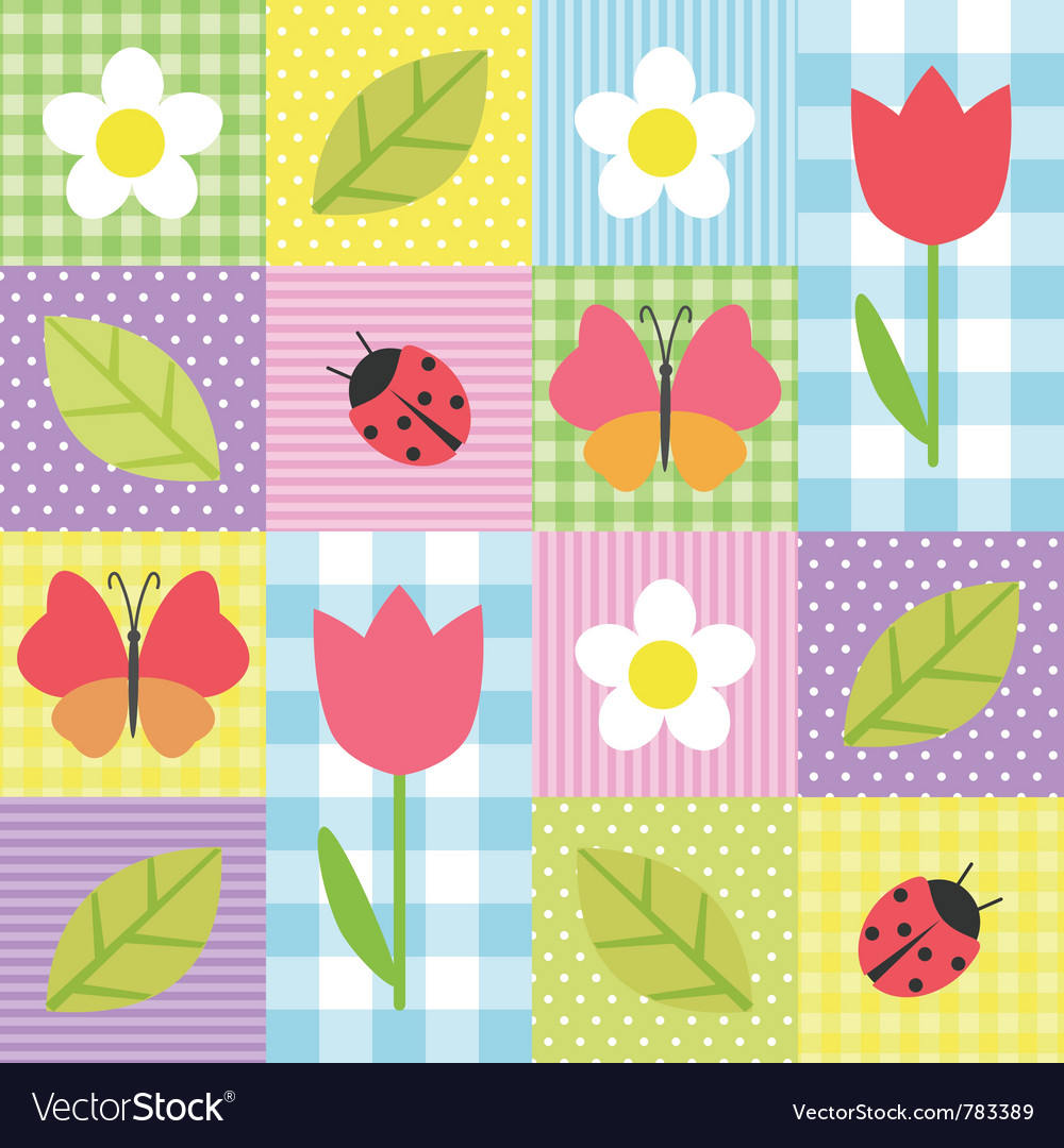 Spring pattern Royalty Free Vector Image - VectorStock