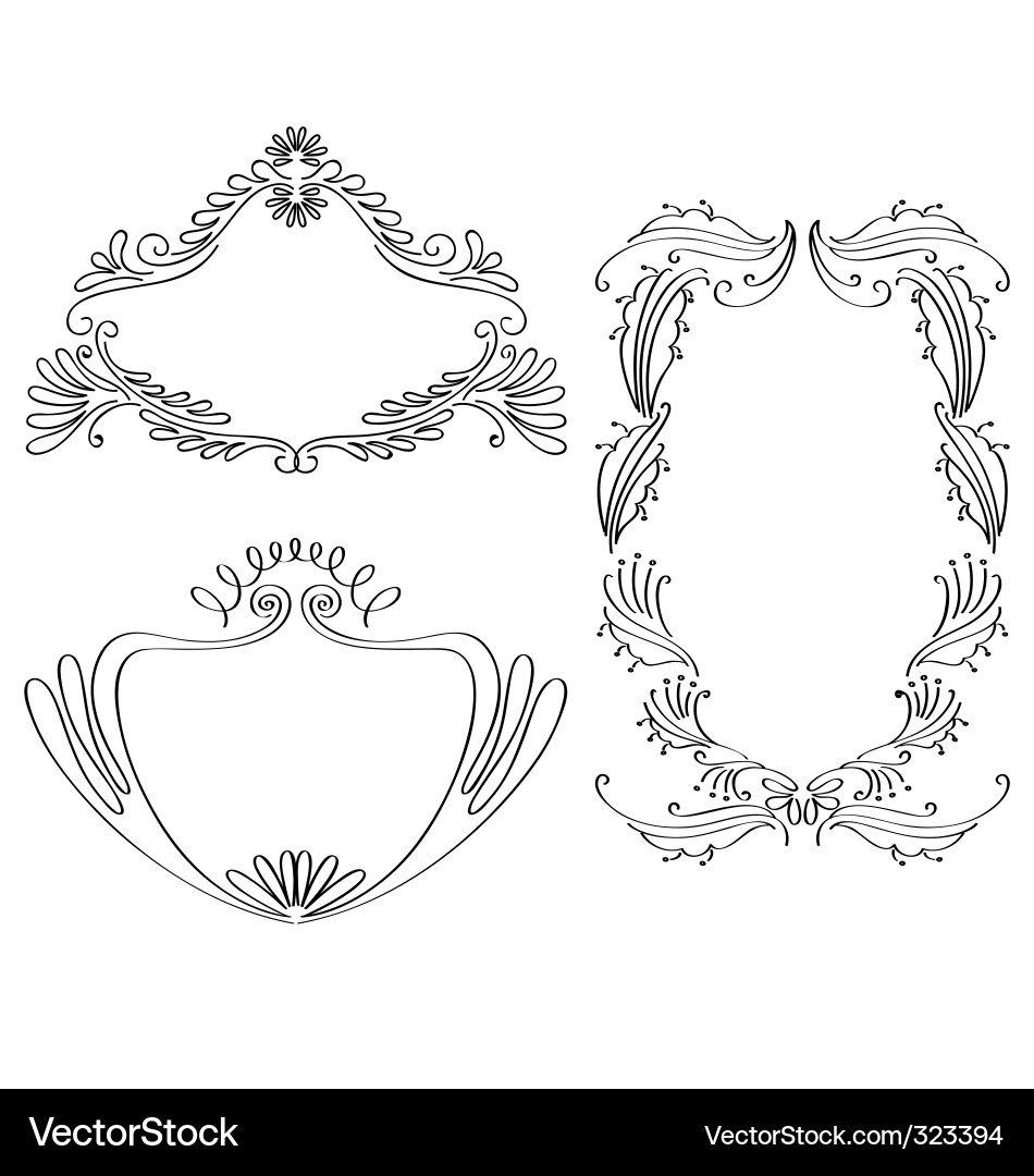 Decorative frames Royalty Free Vector Image - VectorStock