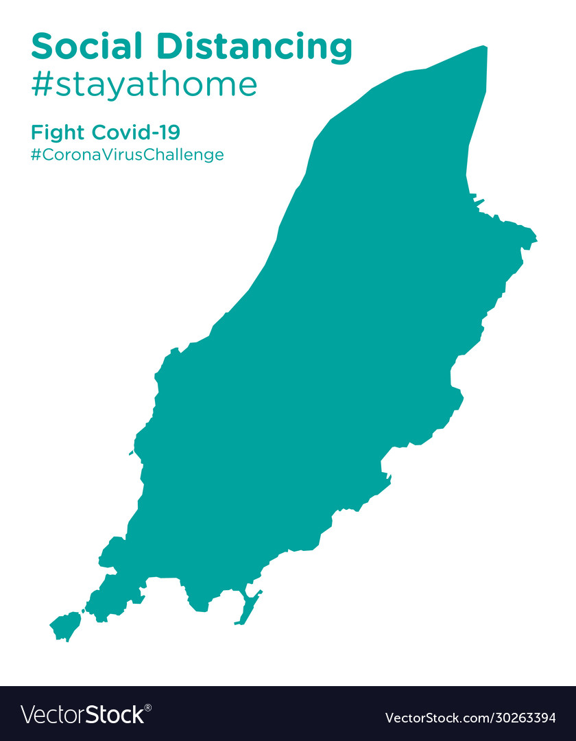 Isle man map with social distancing stayathome