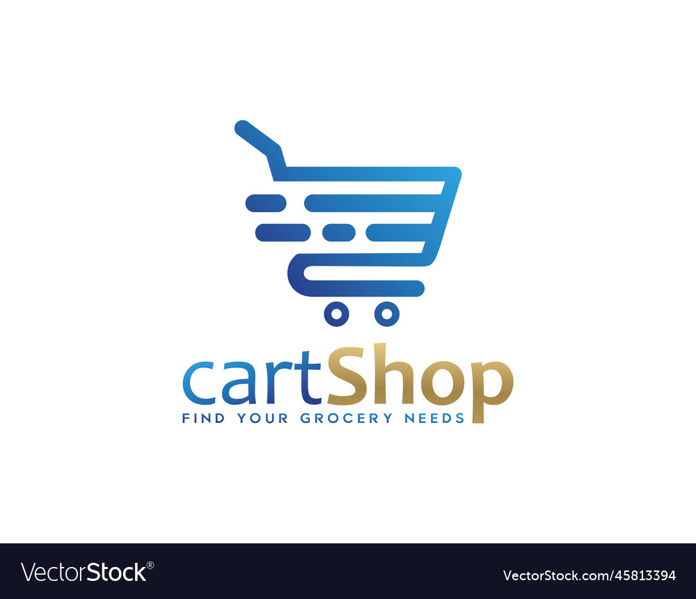 Trolley for shop logo or icon sign symbol 03 Vector Image