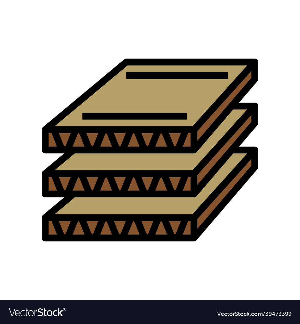 Cardboard layers color icon