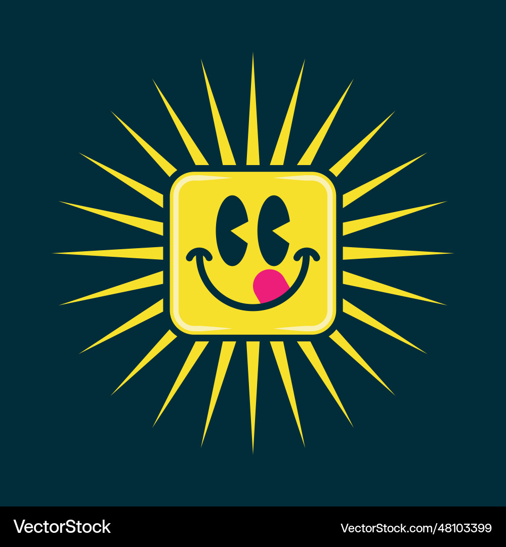 Face savoring food emoji Royalty Free Vector Image