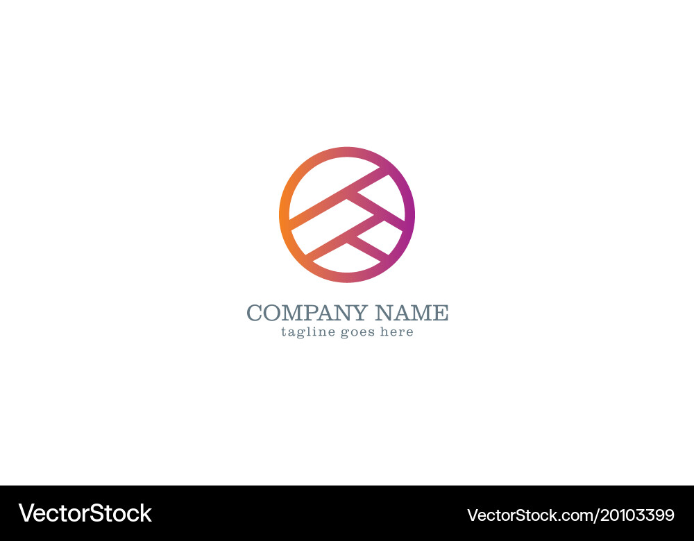 Round level abstract logo Royalty Free Vector Image