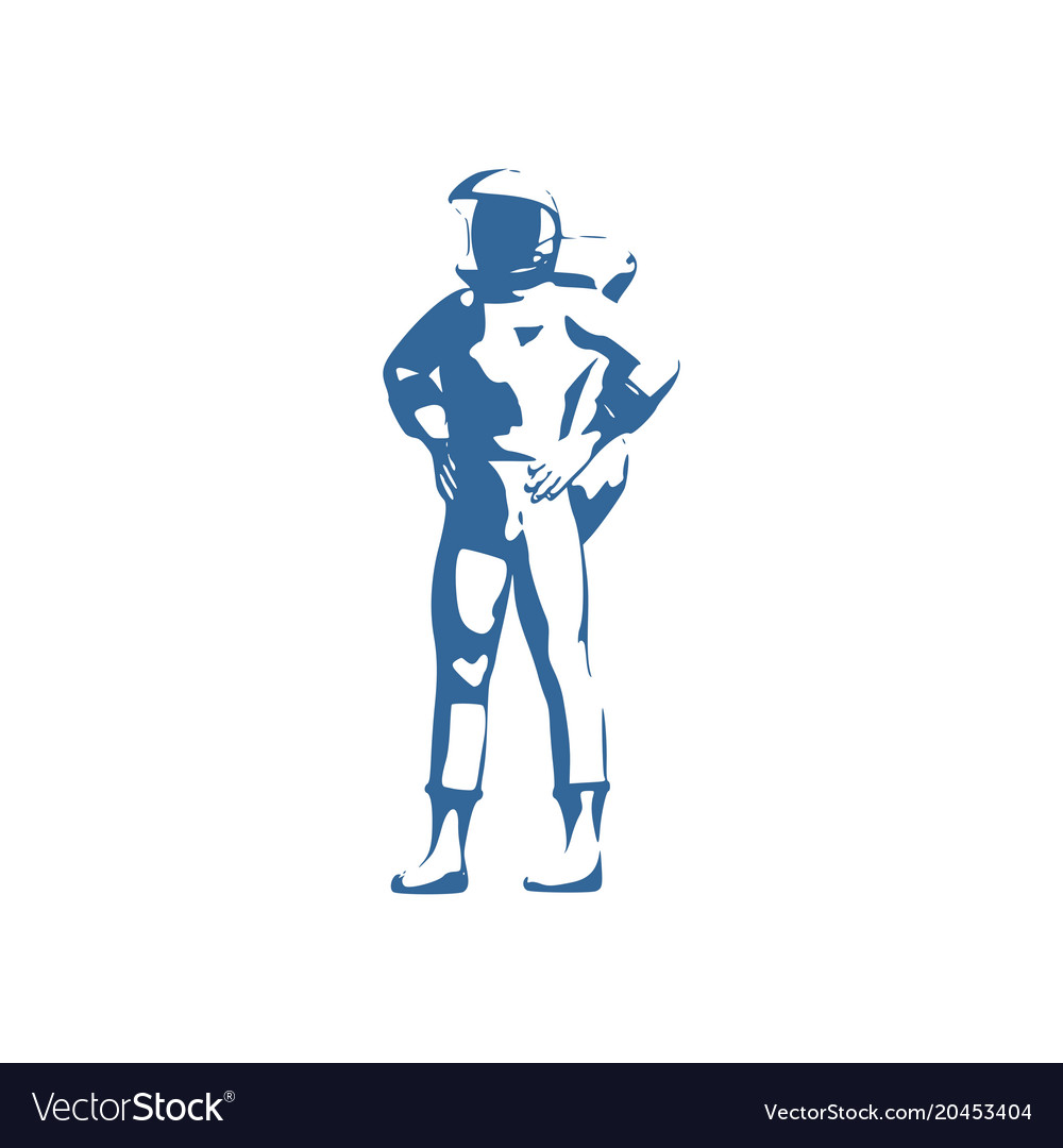 Astronaut abstrakte Silhouette