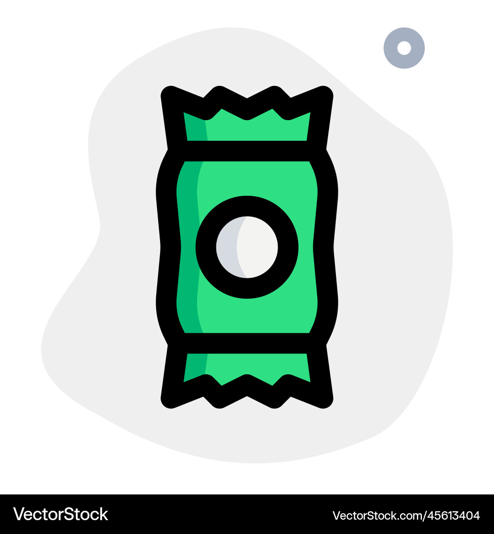 Chocolate candy packed in fancy wrapper Royalty Free Vector