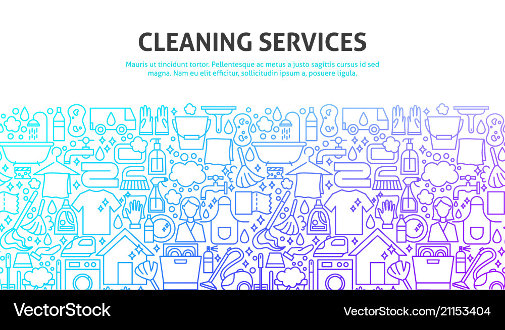 Cleaning services concept Royalty Free Vector Image