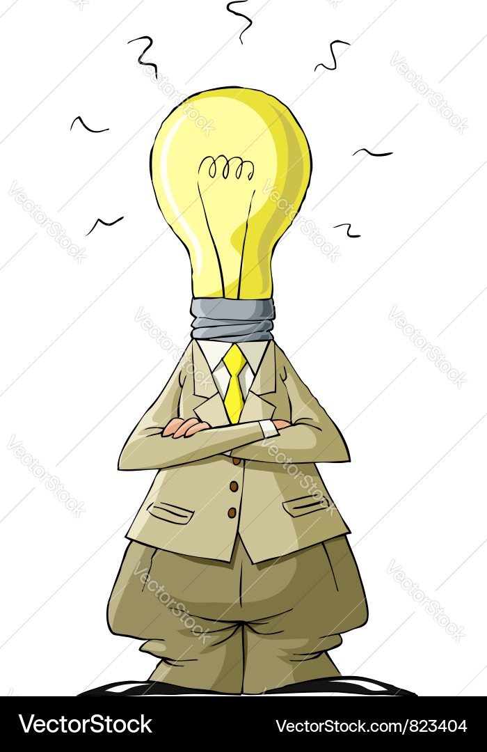 Head bulb Royalty Free Vector Image - VectorStock