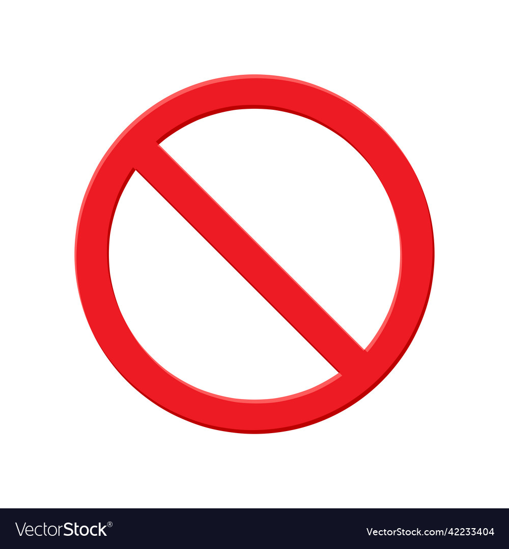 Stop symbol. Пожарный знак в виде круга с полосой по центру.