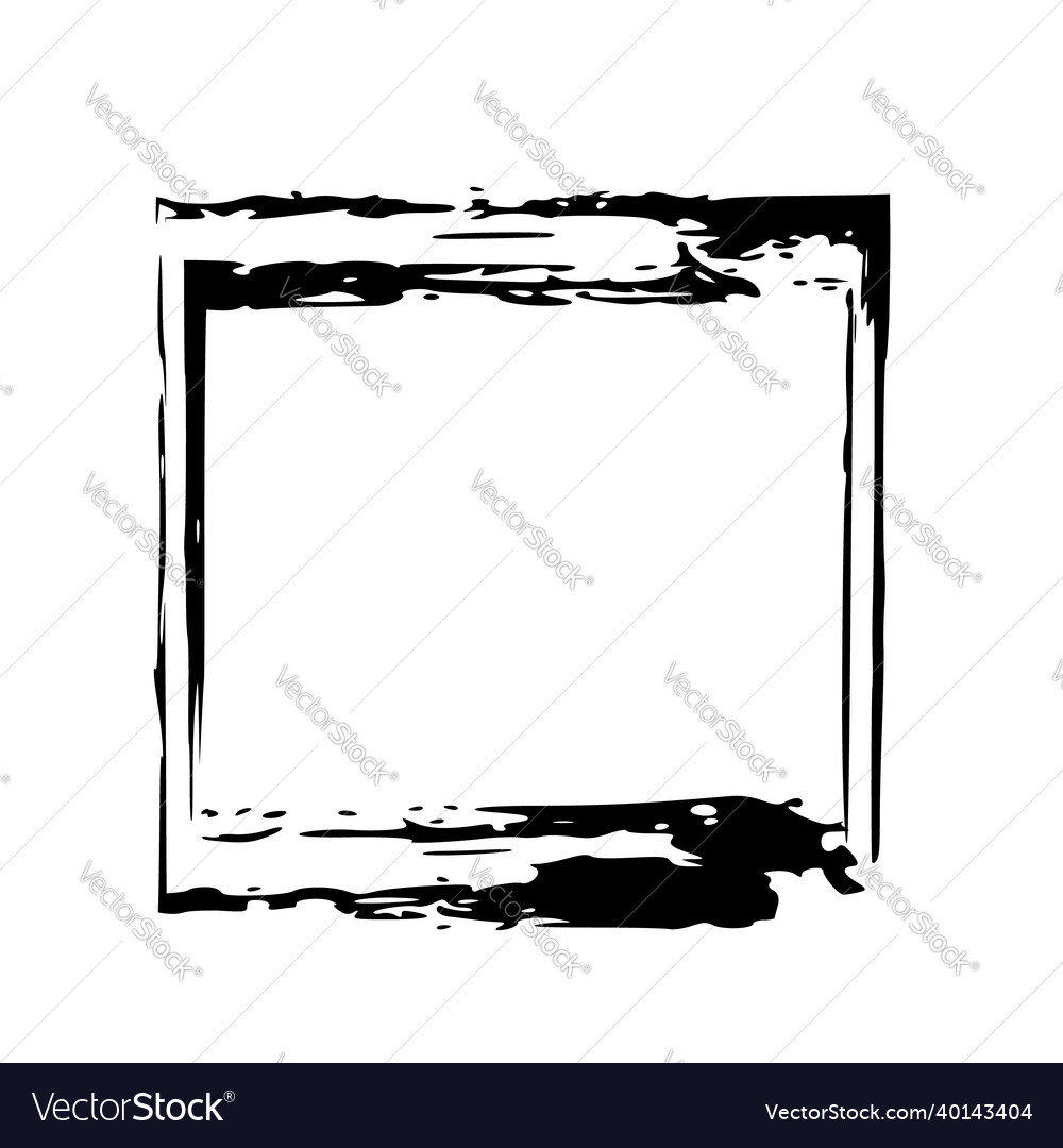 Square grunge black frame