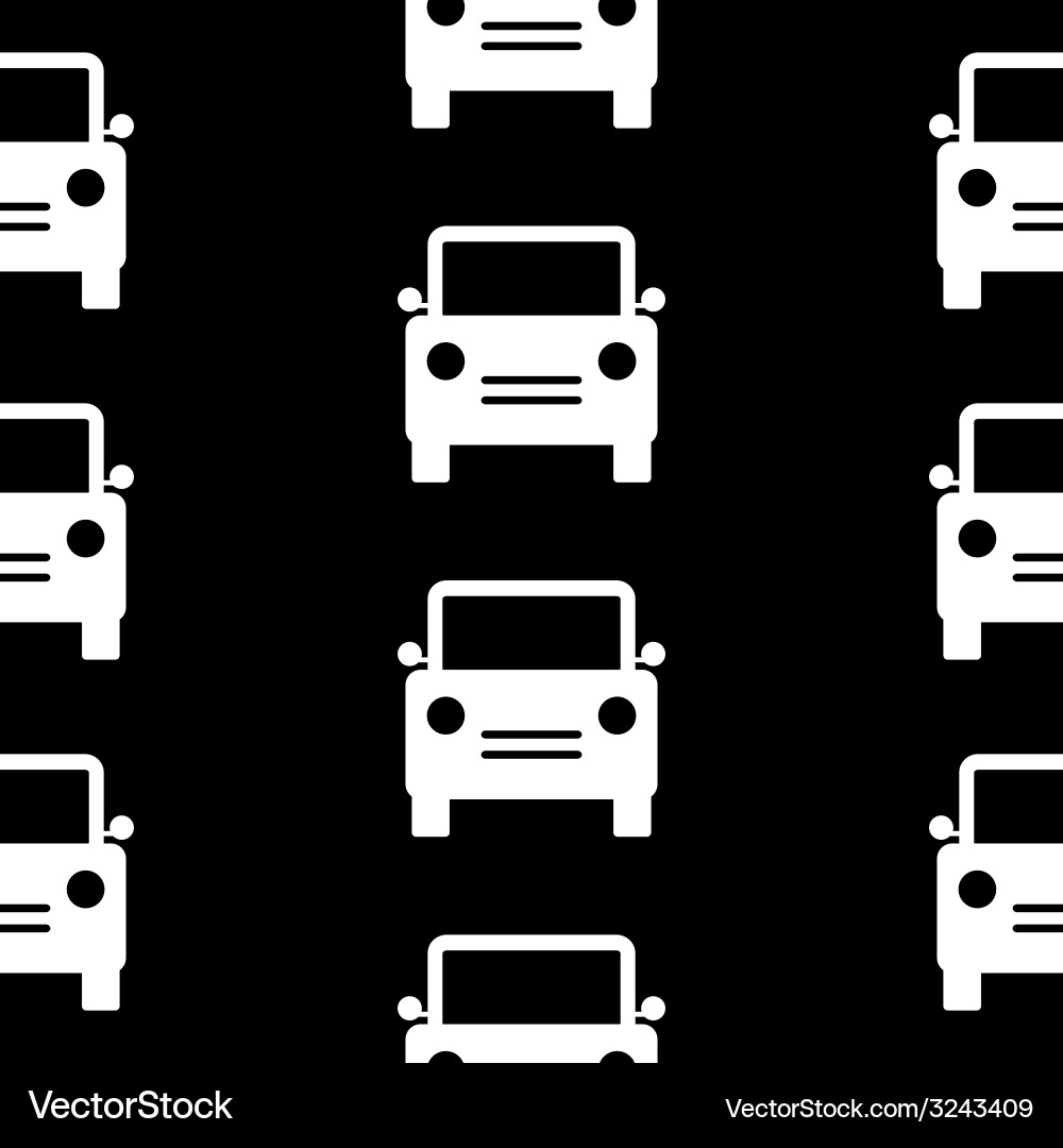 Car icon seamless pattern Royalty Free Vector Image