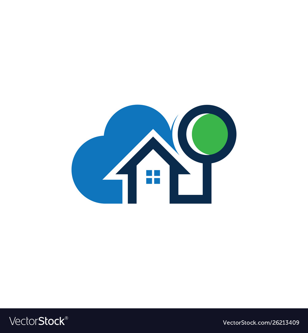 Cloud home logo template