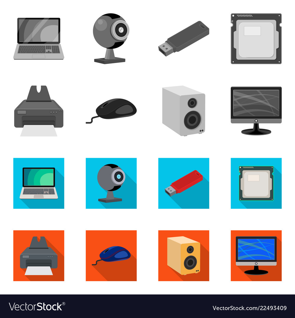 Design of laptop and device symbol set