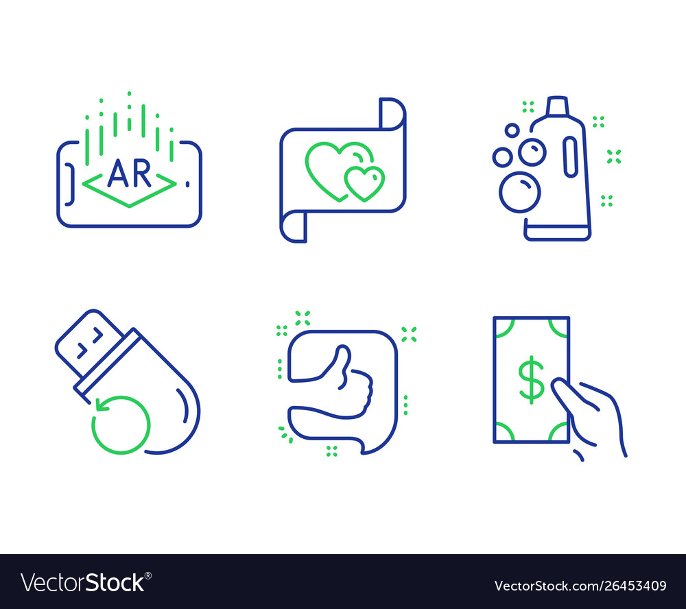 Flash memory augmented reality and like icons set