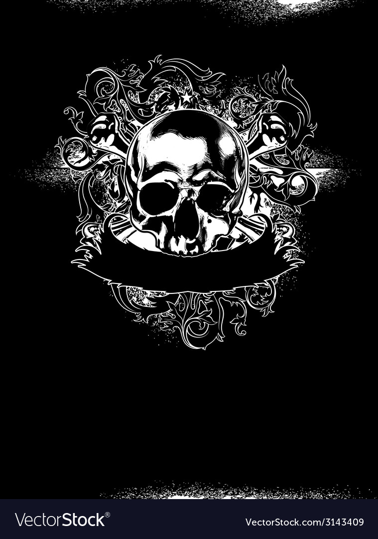 Grunge skull design Royalty Free Vector Image - VectorStock