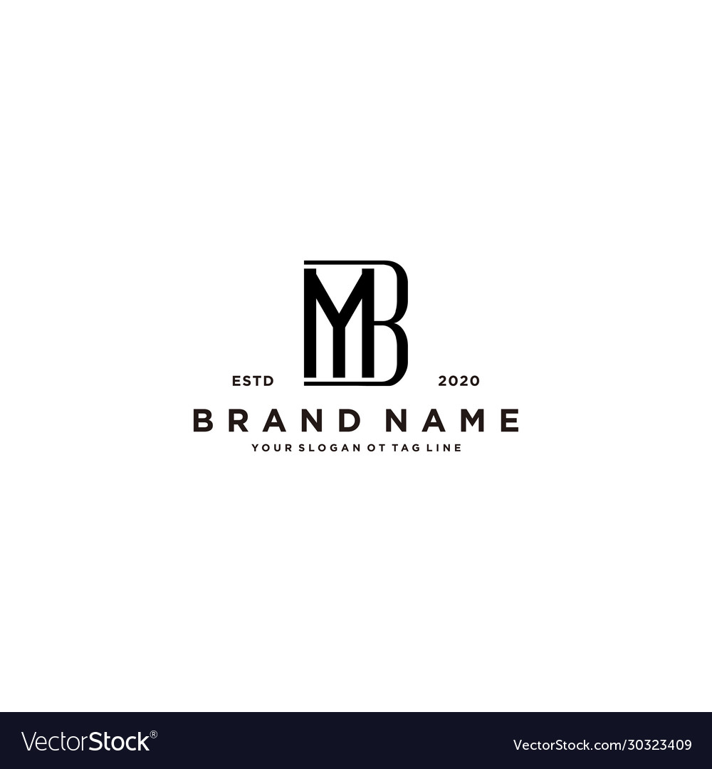 Letter bm logo design Royalty Free Vector Image