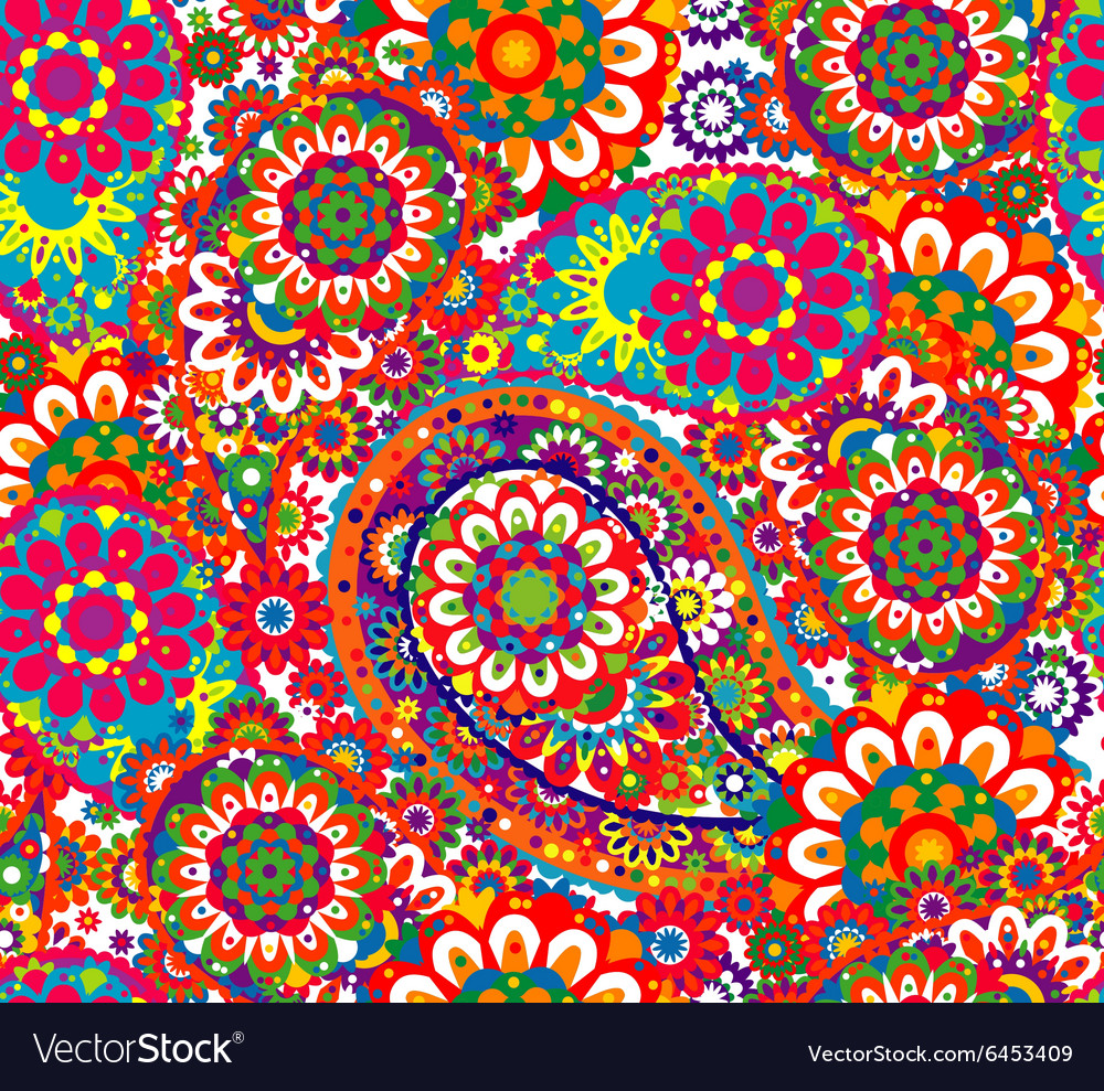 Traditional Oriental Seamless Paisley Pattern Vector Image