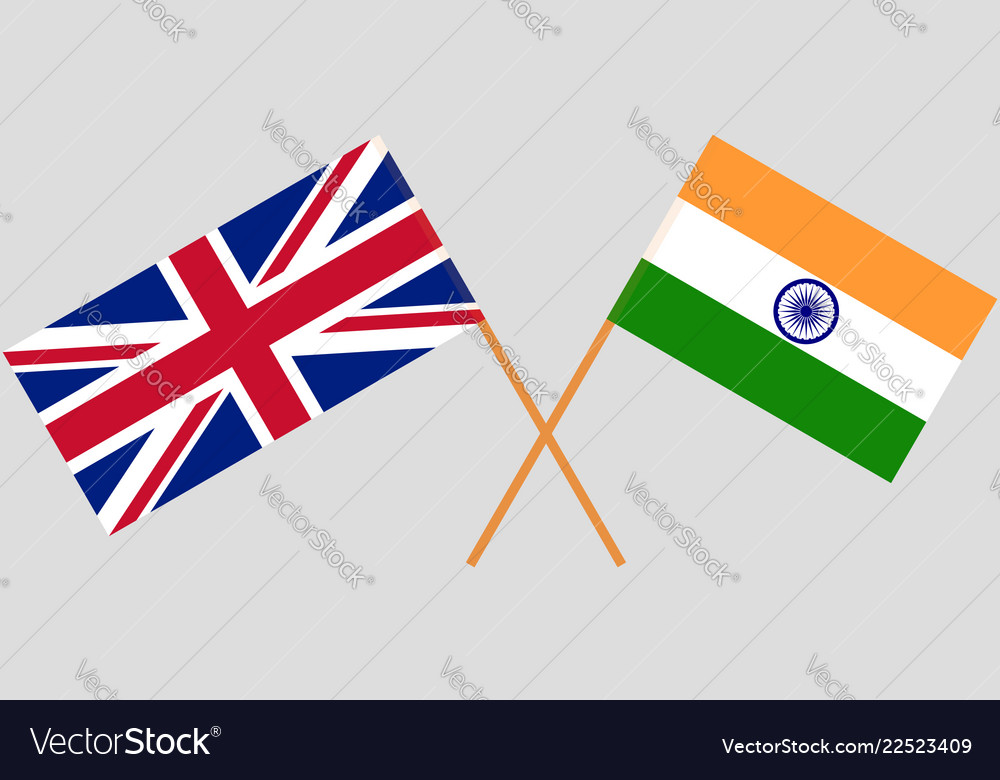 Uk und india british indian flags