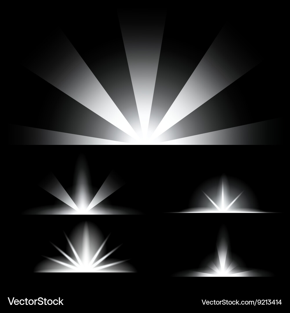 Creative concept set of glow light effect Vector Image