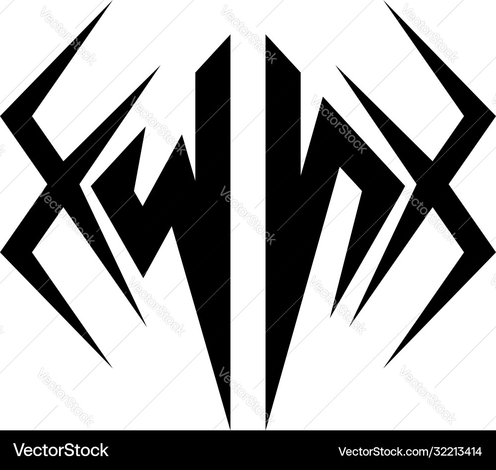 Initial Wn Logo Design With Cool Style Logo Vector Image