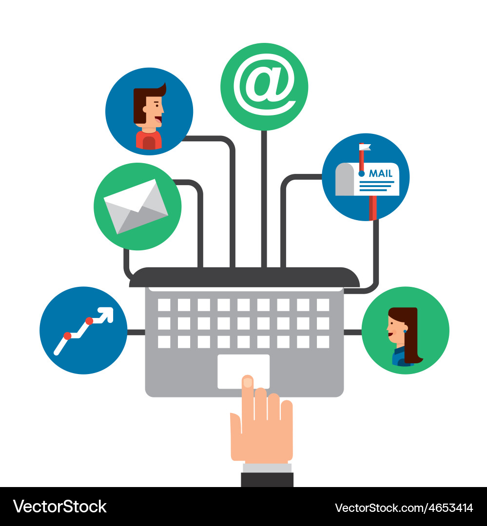 Mail concept Royalty Free Vector Image - VectorStock