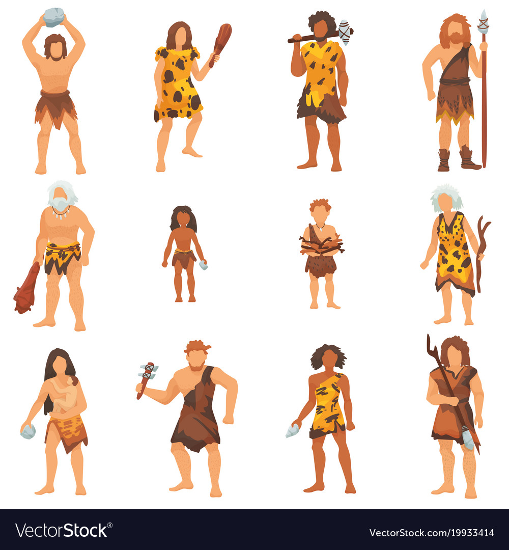 Primitive people primeval neanderthal