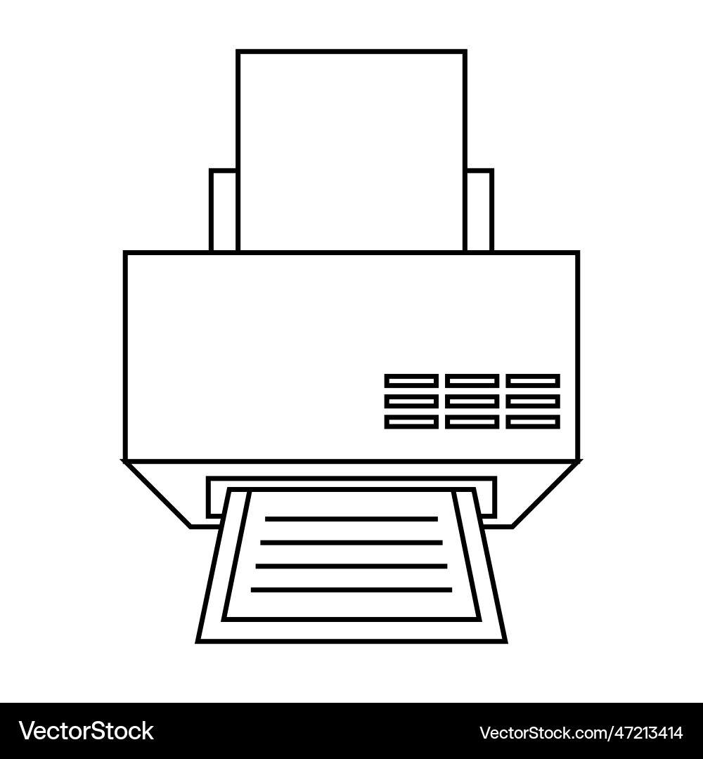 Printer line icon Royalty Free Vector Image - VectorStock