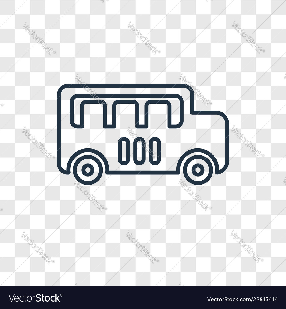 Truck concept linear icon isolated on transparent