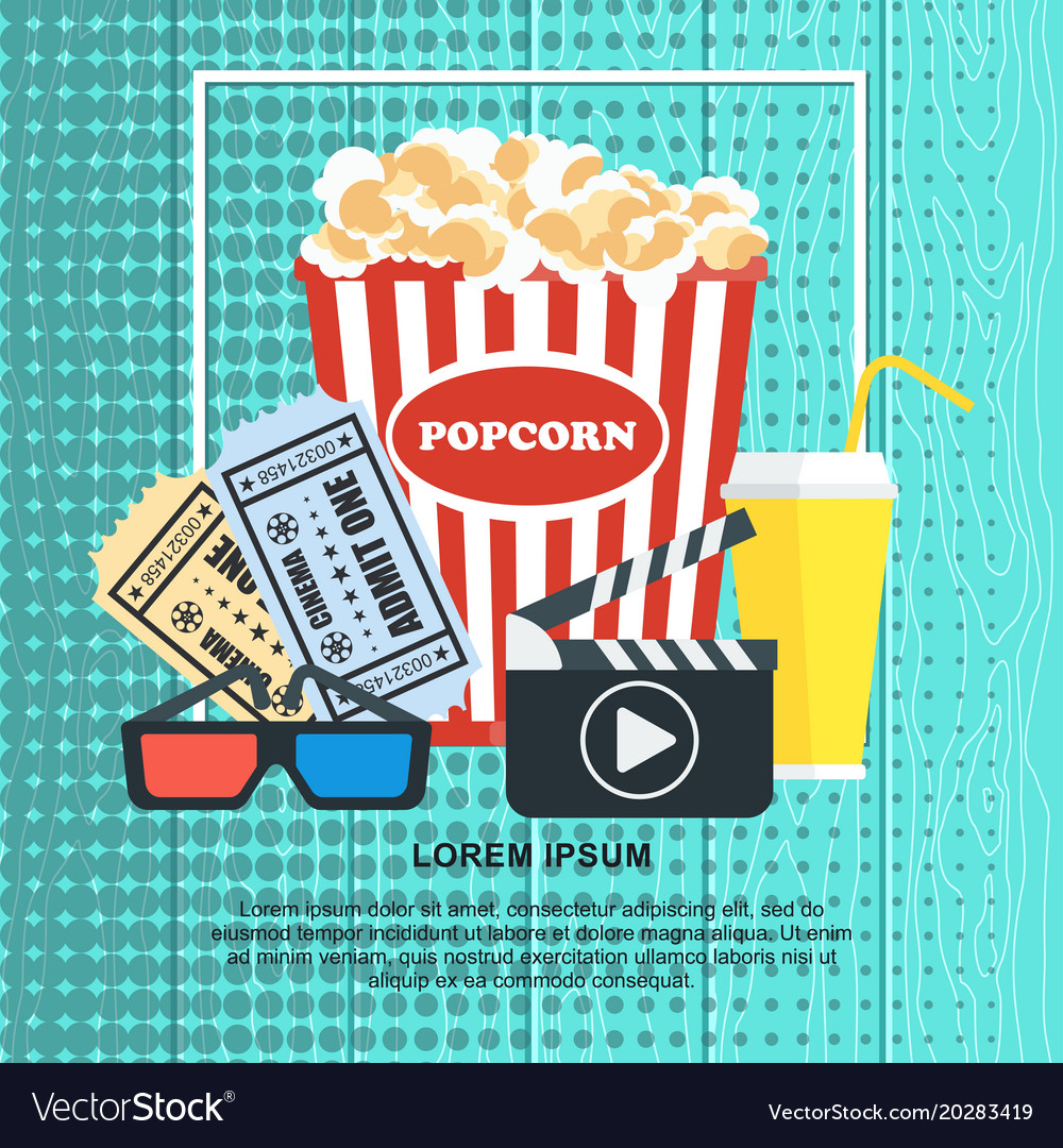 Cinema poster template Royalty Free Vector Image